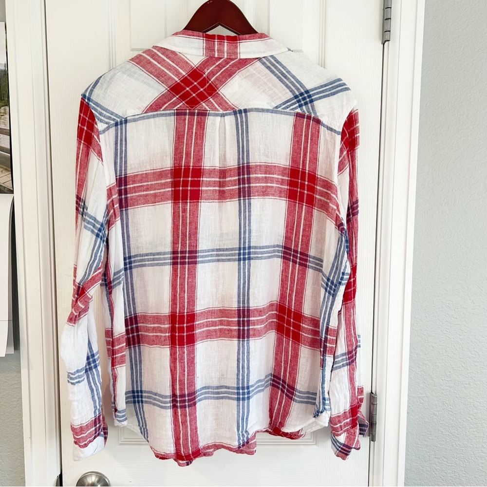 Rails Linen Blend Button Up Top - image 3